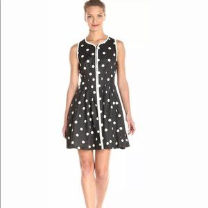 Betsey Johnson Polka Dot Zip Up Dress